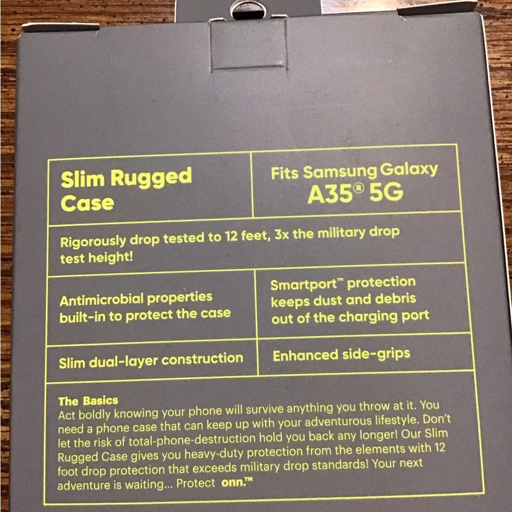 NWT protect onn Red slim rugged Protective Case for Samsung A35 5G